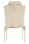 Tao Comme Des Garçons Batoner Hooded Cable Knit Mohair & Wool Sweater Vest In Multi