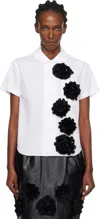 Tao Comme Des Garçons Black Flower Cotton Shirt In Multi