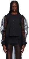 TAO COMME DES GARÇONS BLACK YARN DYED BLAZER