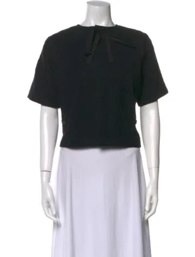 Pre-owned Tao Comme Des Garçons Crew Neck Short Sleeve Crop Top In Black