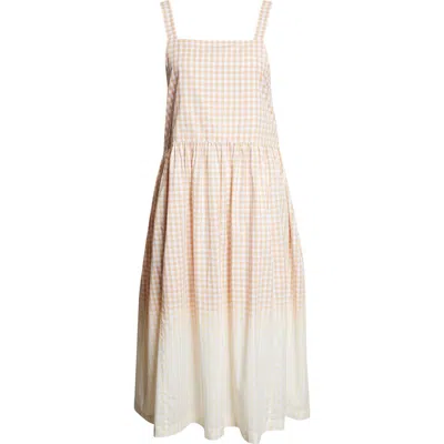 Tao Comme Des Garçons Degradé Gingham Cotton Poplin Dress In Neutral