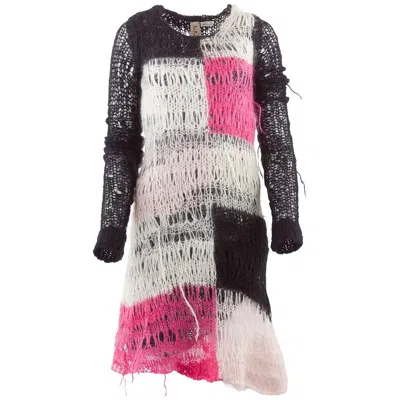 Pre-owned Tao Comme Des Garçons Hand Knit Mohair Dress In Gray