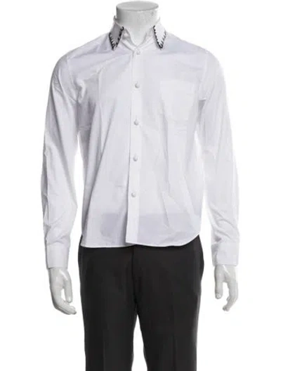 Pre-owned Tao Comme Des Garçons Long Sleeve Button-up Top In White