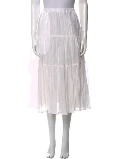 Pre-owned Tao Comme Des Garçons Midi Length Skirt In White