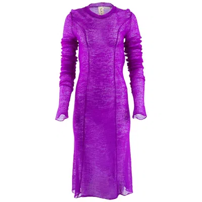 Pre-owned Tao Comme Des Garçons Mohair Knit Dress In Purple