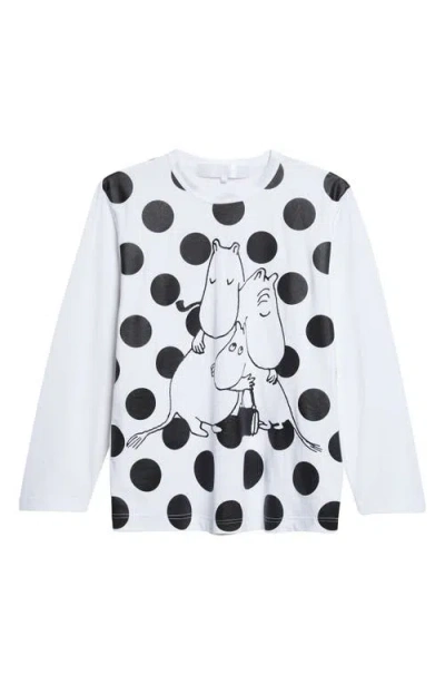 Tao Comme Des Garçons Moomin Polka Dot Graphic T-shirt In White