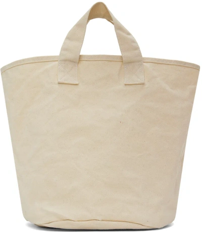 Tao Comme Des Garçons Off-white Crinkled Tote In 3 Natural