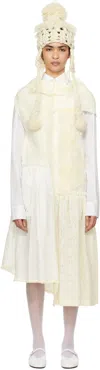 Tao Comme Des Garçons Off-white Paneled Midi Dress In 2 White/natural