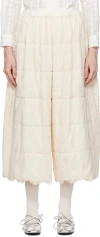 Tao Comme Des Garçons Off-white Wide-leg Lounge Pants In 2 Natural