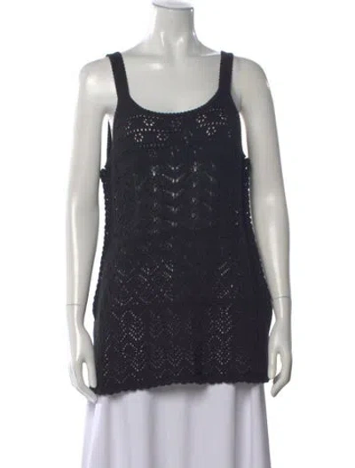 Pre-owned Tao Comme Des Garçons Patterned Crew Neck Sweater In Black