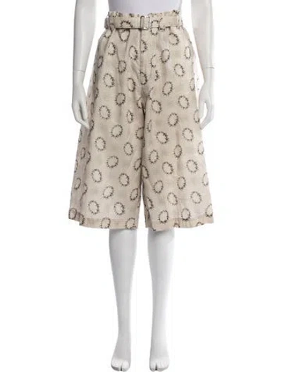 Pre-owned Tao Comme Des Garçons Patterned Knee-length Shorts In Neutrals