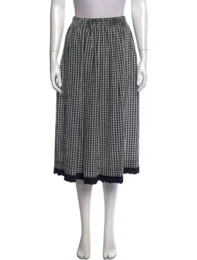 Pre-owned Tao Comme Des Garçons Plaid Print Midi Length Skirt In Multi