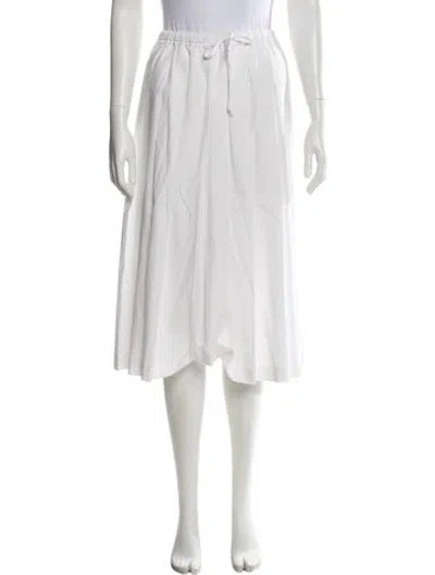 Pre-owned Tao Comme Des Garçons Pleated Accents Knee-length Skirt In White