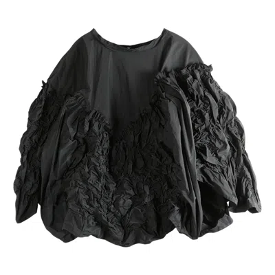 Pre-owned Tao Comme Des Garçons Ruched Asymmetrical Skirt 'black' | Women's Size M