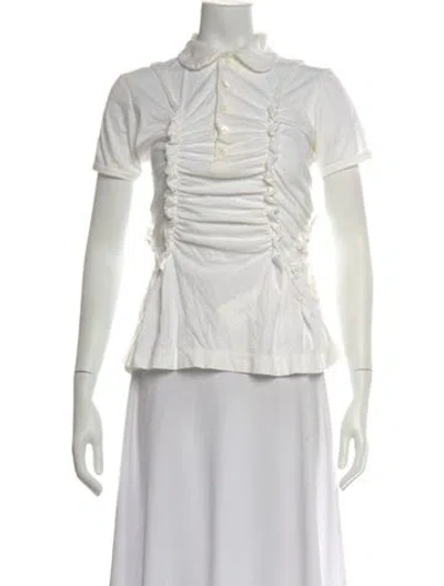 Pre-owned Tao Comme Des Garçons Short Sleeve Polo In White