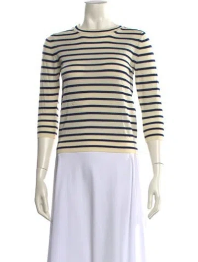 Pre-owned Tao Comme Des Garçons Striped Crew Neck Sweater In Neutral