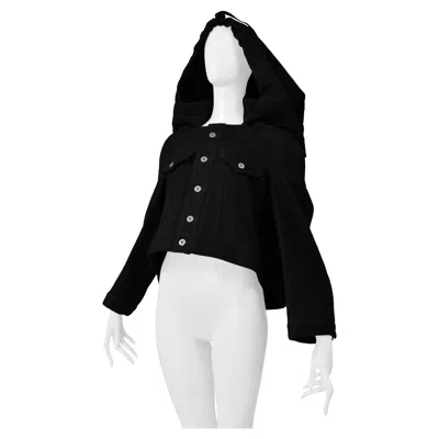 Pre-owned Tao Comme Des Garçons Tao For Comme Des Garcons Black Wool Jacket W Front Pockets With Giant Hood 2010