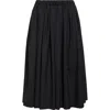 Tao Comme Des Garçons Tropical Weight Wool Blend Skirt In Black