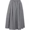 Tao Comme Des Garçons Tropical Weight Wool Blend Skirt In Top Grey
