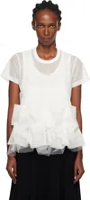 Tao Comme Des Garçons White Tiered T-shirt In White