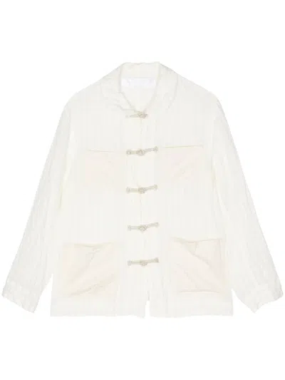 Tao Comme Des Garçons Tao Comme Des Garcons Women Linen Jacket In White Natural