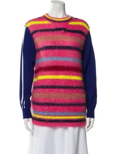 Pre-owned Tao Comme Des Garçons Wool Striped Top In Pink
