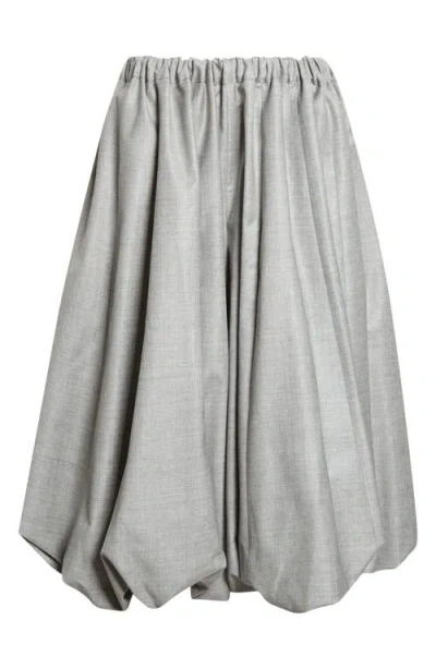 Tao Comme Des Garçons Yarn Dyed Crop Tropical Wool Balloon Pants In Gray