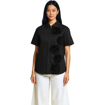 Tao Cotton Broad X Polyester Satin Top In Multi