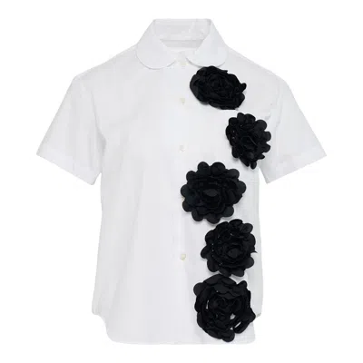 Tao Cotton Broad X Polyester Satin Top In Multi