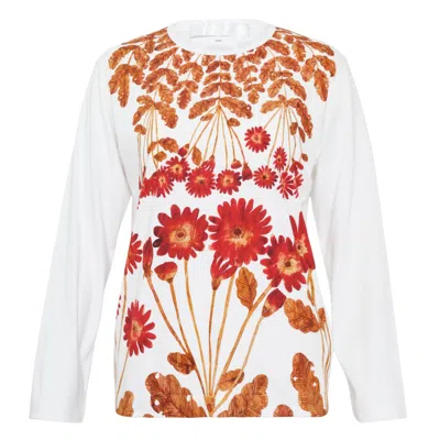 Tao Cotton Printed Jersey Fumi Ima In White
