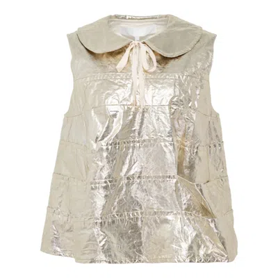 Tao Cotton Twill Foiled Print Top In Multi