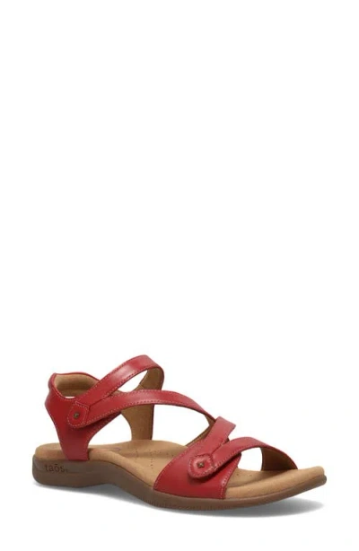 Taos Big Time Ankle Strap Sandal In Red