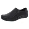 Taos Character Womens Leather Slip On Loafers In Black