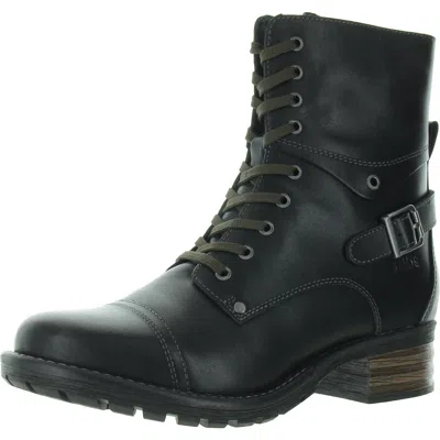 Taos Crave Womens Leather Ankle Combat Boots In Multi