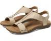 Taos Footwear The Show Sandals Womens Stone Leather Adjustable Strap Zap342 In Nude