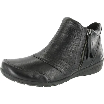 Taos Habit Womens Zipper Leather Booties In Black