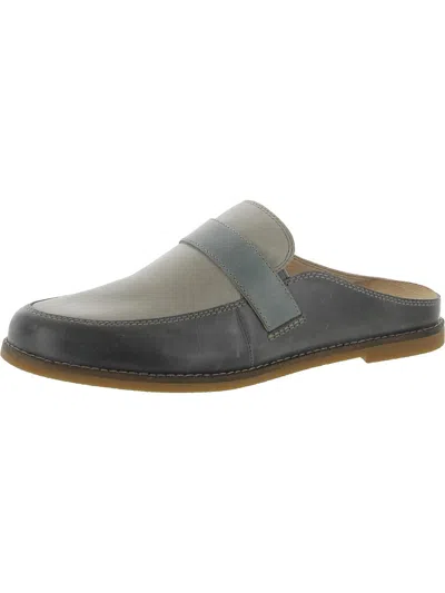 Taos Royal Womens Leather Slip-on Mules In Grey