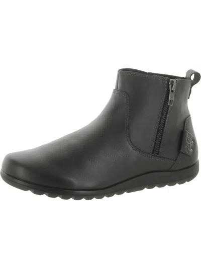 Taos Select Womens Leather Zipper Ankle Boots In Black