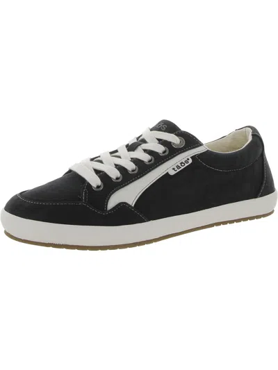Taos Shooting Star Womens Canvas Lace-up Casual And Fashion Sneakers In Black