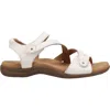 Taos Women's Trophy 2 Leather Sandal In White In White