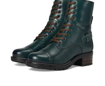 Taos Women's Crave Leather Boots In Deep Teal Green In Multi