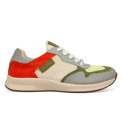 Taos Women's Detour Suede Sneaker In Green Multi