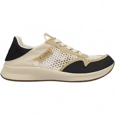 TAOS WOMEN'S DIRECTION SPORTY SNEAKER IN BLACK / TAUPE MULTI