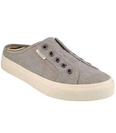 Taos Women's Ez Soul Slip-on Sneaker In Grey Wash Canvas