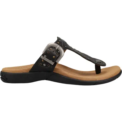 Taos Women's Flash Leather Sandals In Black