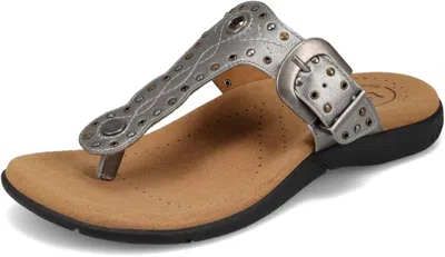 Taos Women Flash Sandal In Grey Metallic In Multi