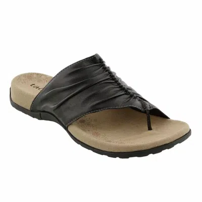 Taos Women's Gift 2 Sandal In Black Printed Leather In Multi