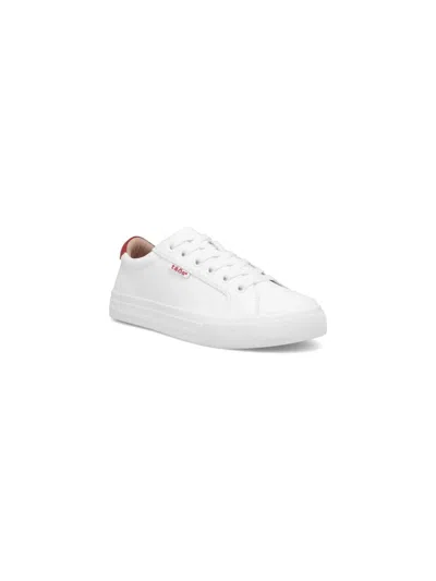 Taos Women's Heart And Soul Luxe Sneaker In White/red In Animal Print