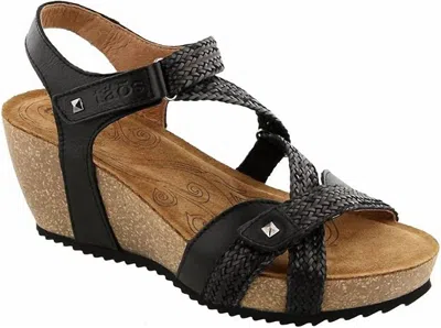 Taos Women's Julia Leather Sandal In Black In Multi