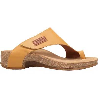 Taos Women's Loop Leather Sandal In Maize In Orange